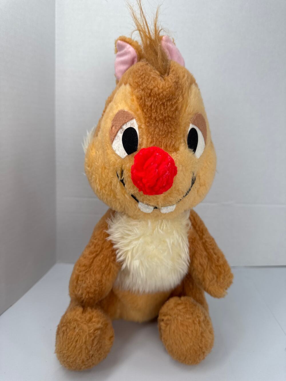 Vintage CHIP & DALE Walt Disney Characters Dale Plush Chipmunk stuffed toy